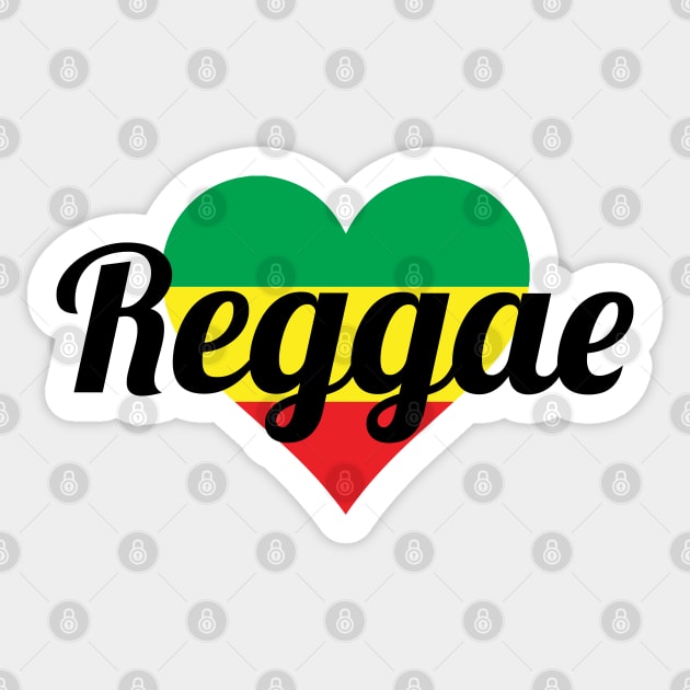 Reggae Heart Sticker by defytees